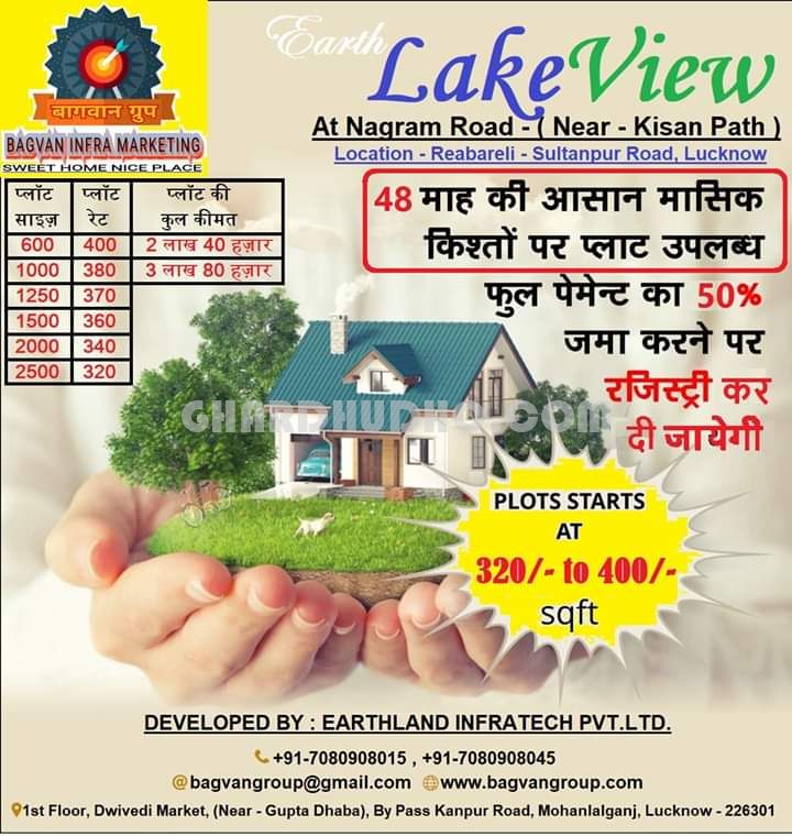 Earth Lake View : Free Hold Plot In Lucknow